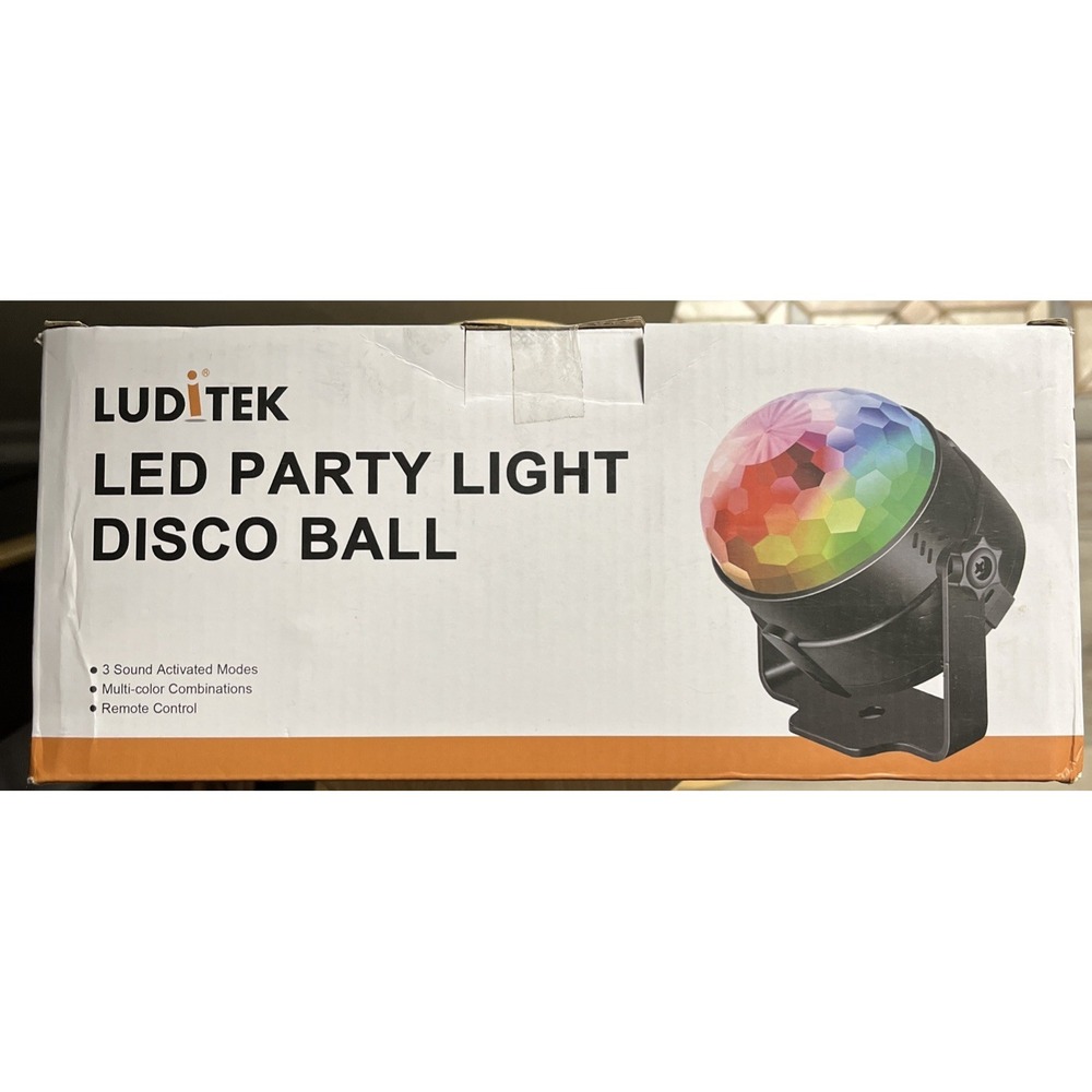 [3-Pack] Disco Ball DJ Party Lights Sound Activated with Remote Control Strobe L